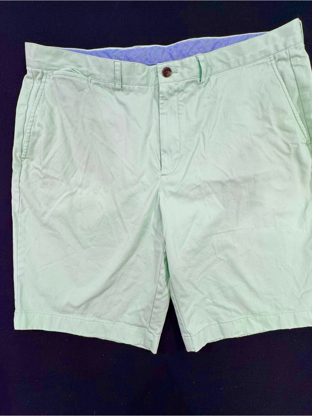 Brooks Brothers Light Mint Flat-Front Chino Shorts